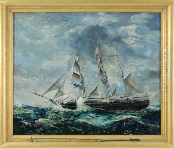 The Whaling Ship Oil Painting by George Albert Gale