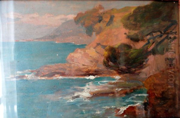 Scogliera Oil Painting by Leopoldo Galeota