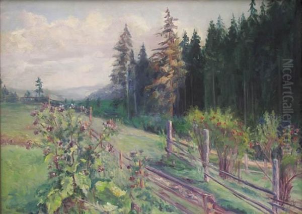 Pejzaz Gorski Oil Painting by Wladyslaw Mihailov. Galimski