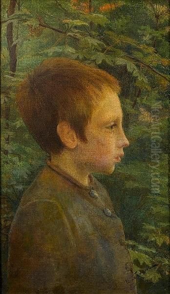 Young Boy In The Woods by Ilia Sawic Galkin