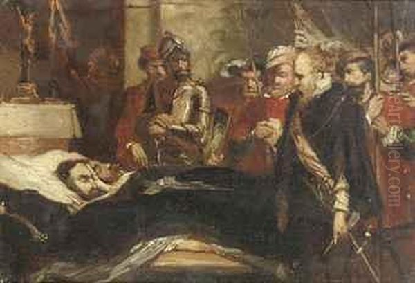 Paying The Last Respects To The Counts Of Egmont And Hoorn Oil Painting by Louis Gallait