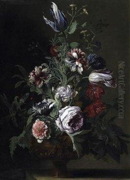 Flower Still Life Oil Painting by Hieronymus Galle I