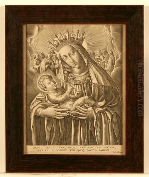 Madonna And Child As Parve Puer & Virguncula Mater Oil Painting by Theodore Galle