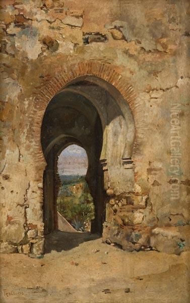 Porta Orientale Oil Painting by Jose Gallegos Y Arnosa