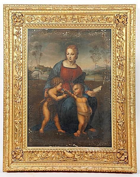 Madonna Del Cardellino Oil Painting by Leopoldo Galli