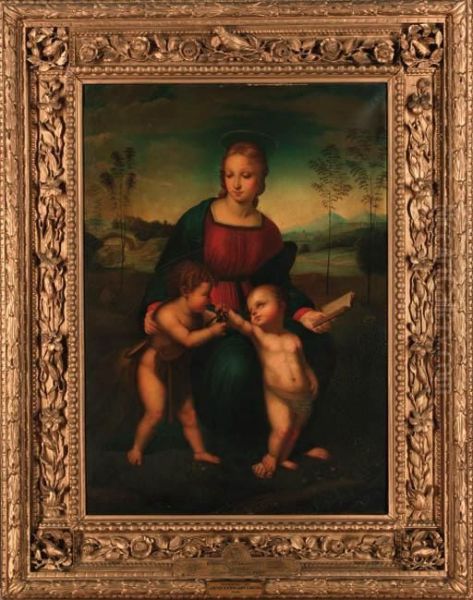 The Madonna Del Cardellino Oil Painting by Leopoldo Galli