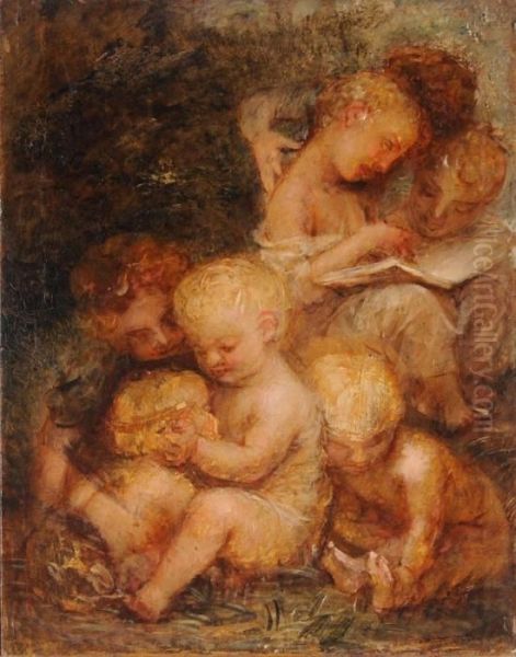 Giochi Di Putti Oil Painting by Luigi Galli