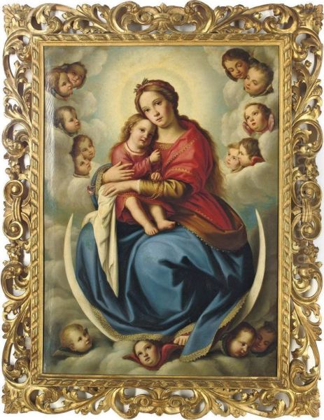 Madonna And Child Oil Painting by Giovanni Battista Gallo