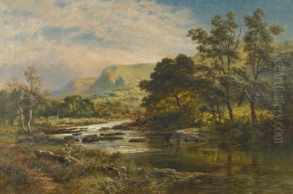 The River Conway, North Wales Oil Painting by Robert Gallon