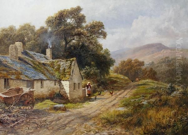 Old Cottage Near Betws-y-coed Oil Painting by Robert Gallon