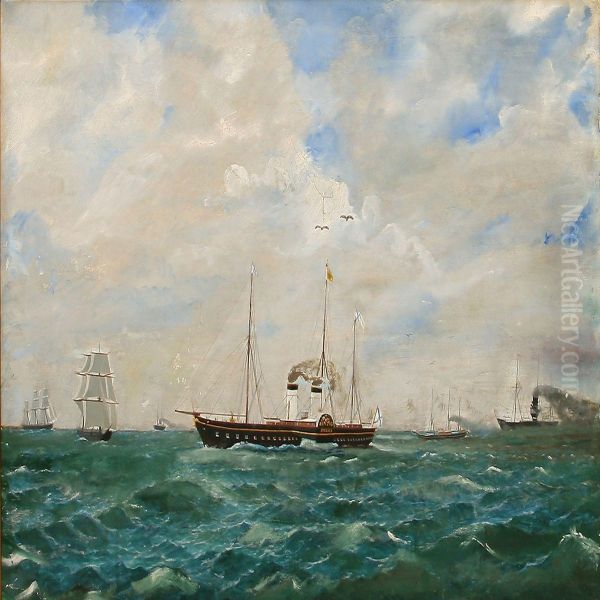 Keiser Alexander Den 3die Kommer Til Kjobenhavn Oil Painting by Henrik Ludvig Galster