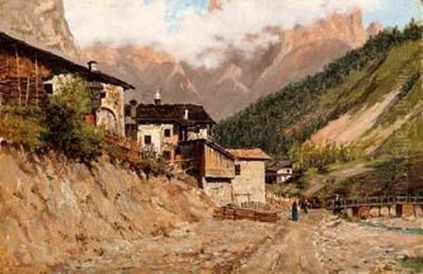 Paesaggio Montano Oil Painting by Pietro Galter