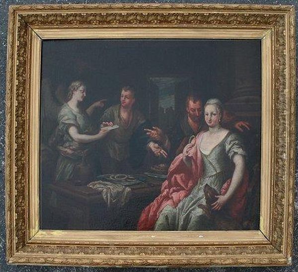 Allegory Of Fidelity Oil Painting by Giuseppe Gambarini