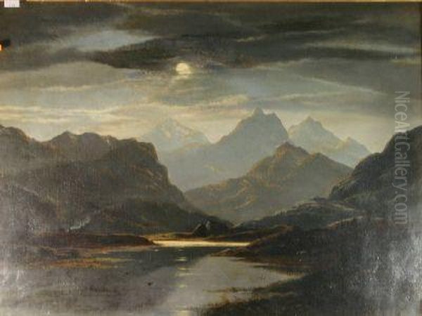 Landscape Oil Painting by Ernest, Major Gambier-Parry