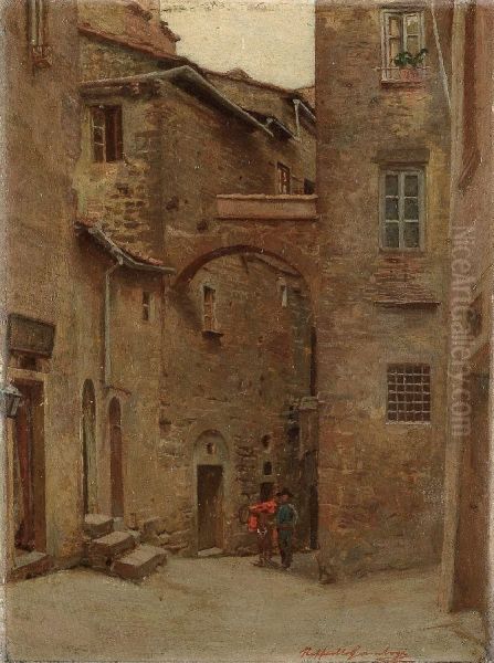 Borgo Oil Painting by Raffaello Gambogi