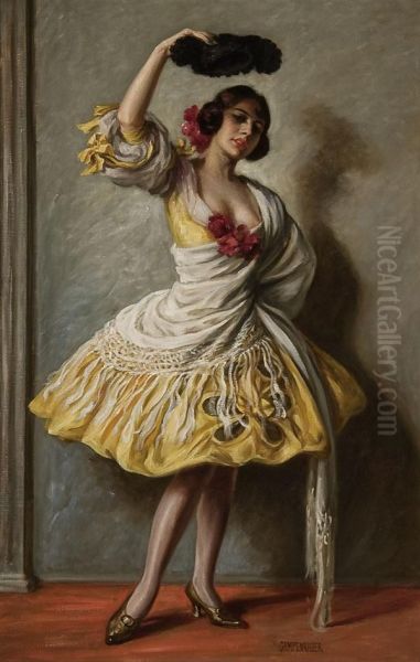 Flamenco Dancer Oil Painting by Karl Gampenrieder