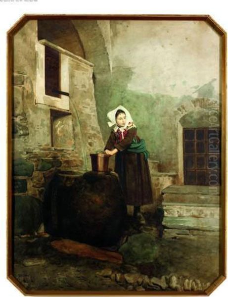 Alla Fontana Oil Painting by Giacomo Gandi