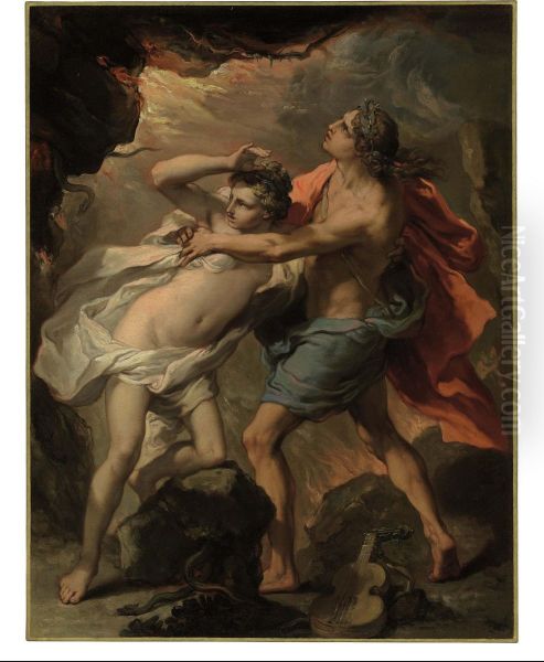 Orpheus And Eurydice Oil Painting by Gaetano Gandolfi