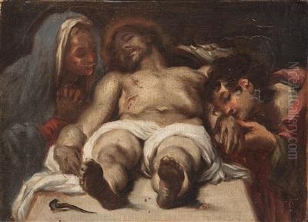 The Entombment Of Christ Oil Painting by Gaetano Gandolfi