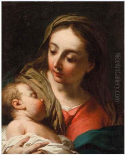 Madonna Con Il Bambino Oil Painting by Ubaldo Gandolfi