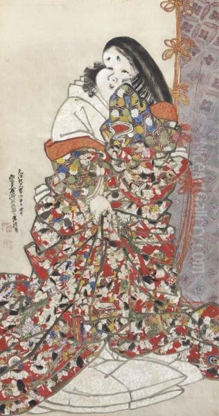 Manpuku (ten-thousand Felicities) Oil Painting by Kishi Ganrei