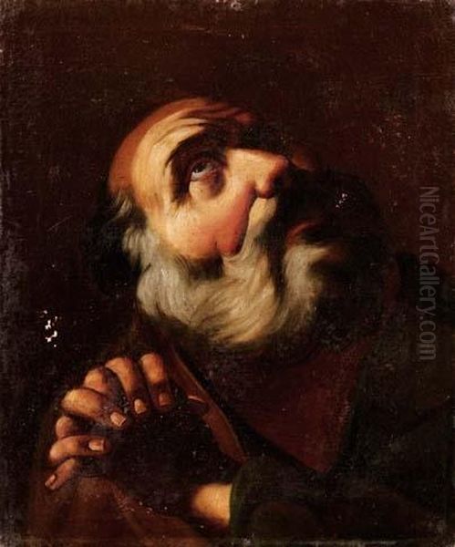 Le Lacrime Di San Pietro Oil Painting by Lorenzo Garbieri Il Nepote