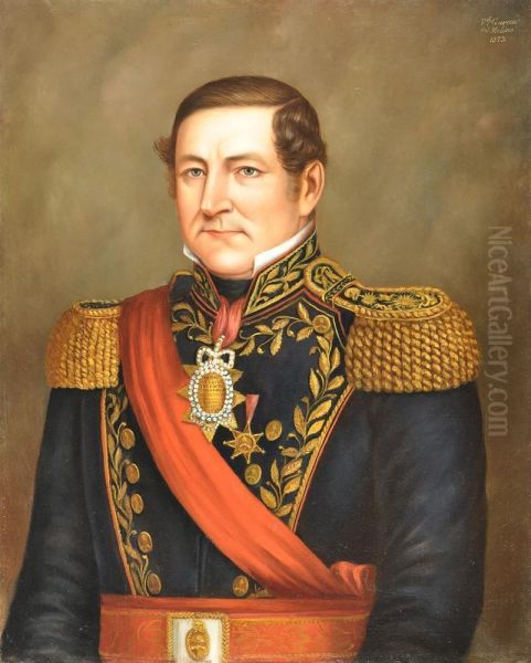 Don Juan Manuel De Rosas Oil Painting by Fernando Garcia Del Molino