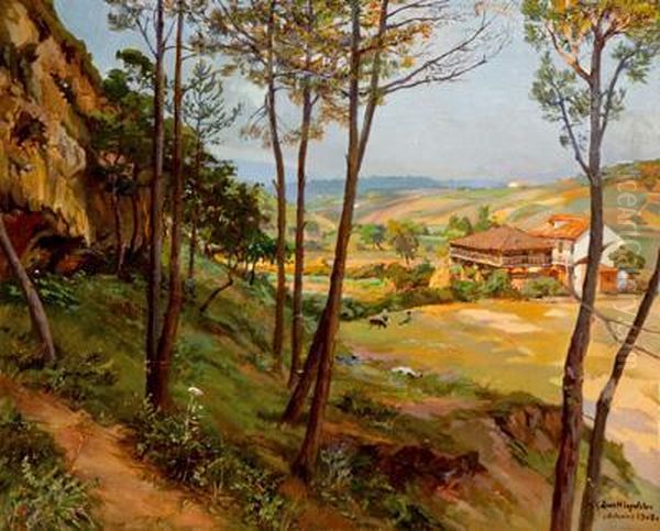 Asturias Oil Painting by Manuel Garcia Hispaleto