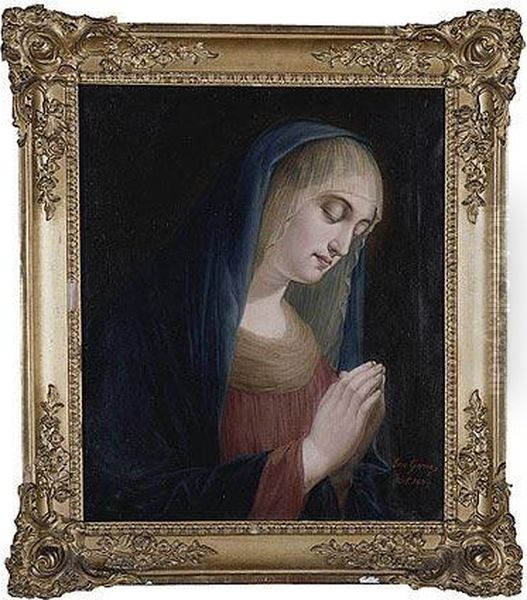 Virgen Maria Oil Painting by Lino Garcia