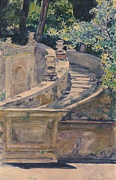 Escalier Aversailles Oil Painting by Du Raoul Gardier