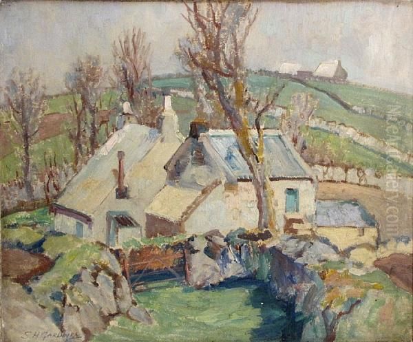 Cornish Farm Oil Painting by Stanley Horace Gardiner