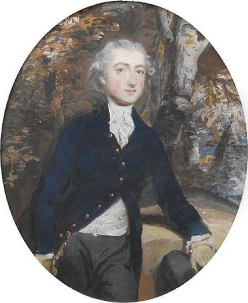 Portrait Of Mr Bradley Oil Painting by Daniel Gardner