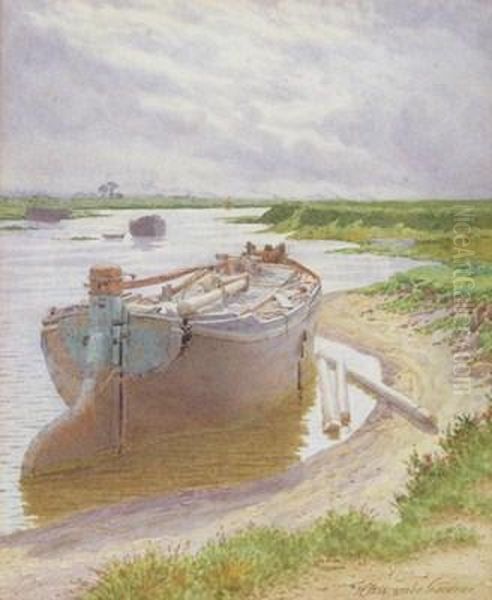 Leigh Creek Essex Oil Painting by William Biscombe Gardner