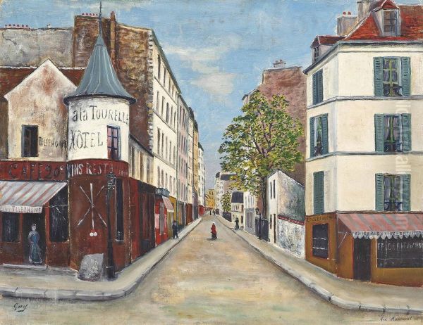 Rue Marcadet, Montmartre Oil Painting by Salomon Garf