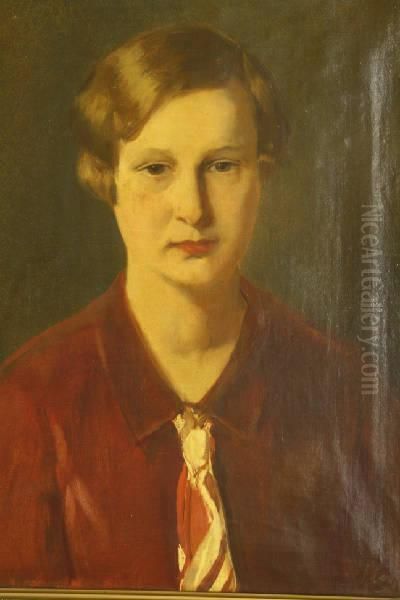 Portret Van Schoolmeisje Oil Painting by Salomon Garf