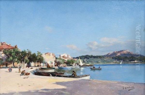 Le Port De Sanary Oil Painting by Joseph Garibaldi