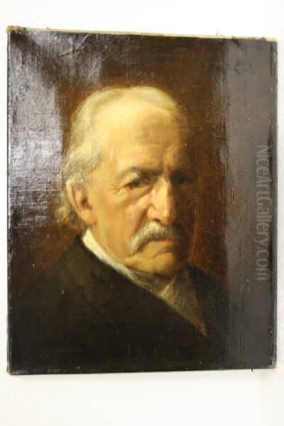 Herenportret Oil Painting by Johannes Josephus Garjeanne