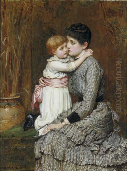 A Mother's Consolation Oil Painting by Charles Trevor Garland