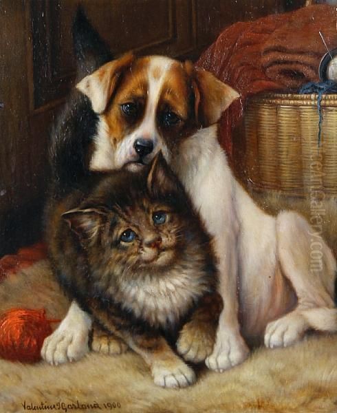 A Doubtful Friendship Oil Painting by Valentine Thomas Garland