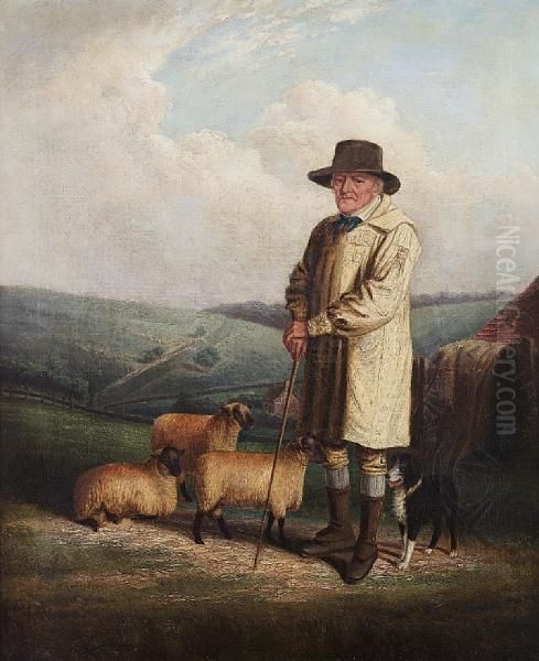 The Old Shepherd Oil Painting by William Garland