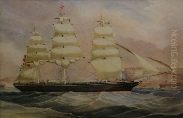 The Clippership Oil Painting by Frederick Garling