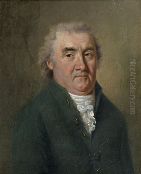 Portrait D'homme A La Veste Verte Oil Painting by Jean-Francois Garneray