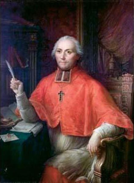 Portrait Du Cardinal Jean Sifrein Maury, Predicateur Ordinaire Du Roy Oil Painting by Etienne Barthelemy Garnier