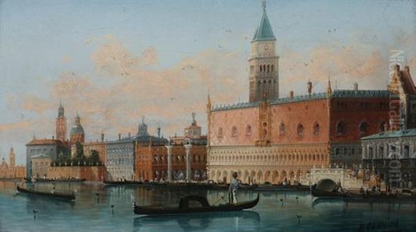 Doge's Palace, Venice Oil Painting by Hippolyte Garnier