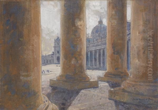 La Colonnade De Saint-pierre De Rome Oil Painting by Tony Garnier