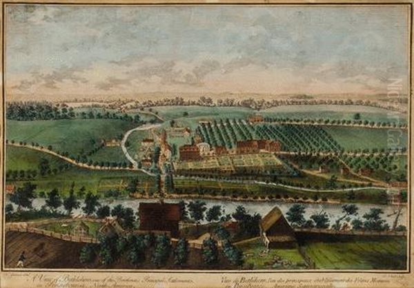 View Of Bethlehem, One Of The Brethren's Principal Settlements In Pennsylvania, North America Oil Painting by Nicholas, Garrison Jr.