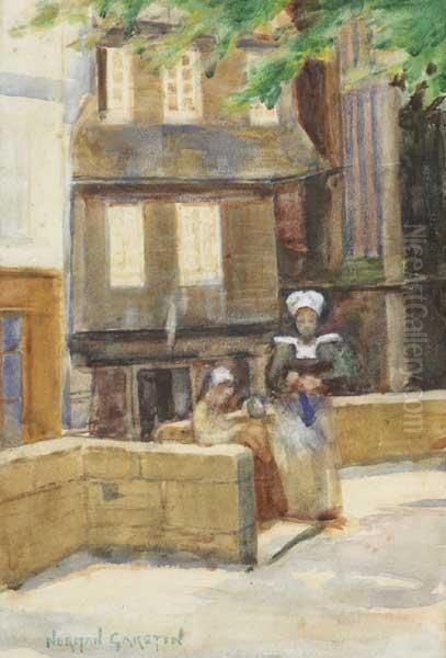 A Corner By The Church Oil Painting by Norman Garstin