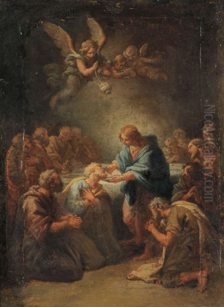 La Comunione Degli Apostoli Oil Painting by Luigi Garzi