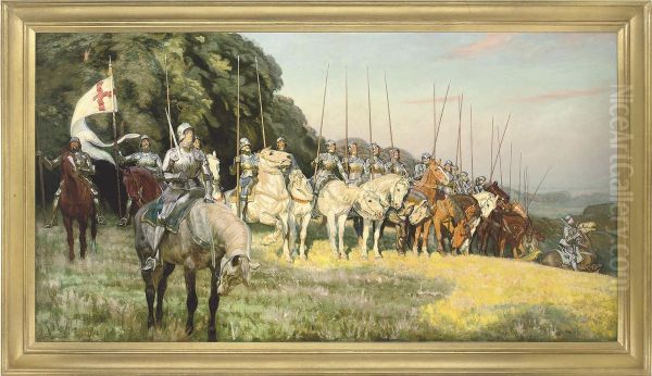 Battle Dawn Oil Painting by George G. Bullock