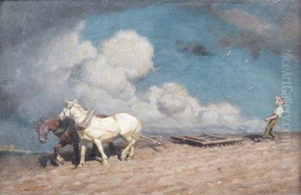 Wind And Storm Oil Painting by George G. Bullock